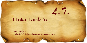Linka Tamás névjegykártya